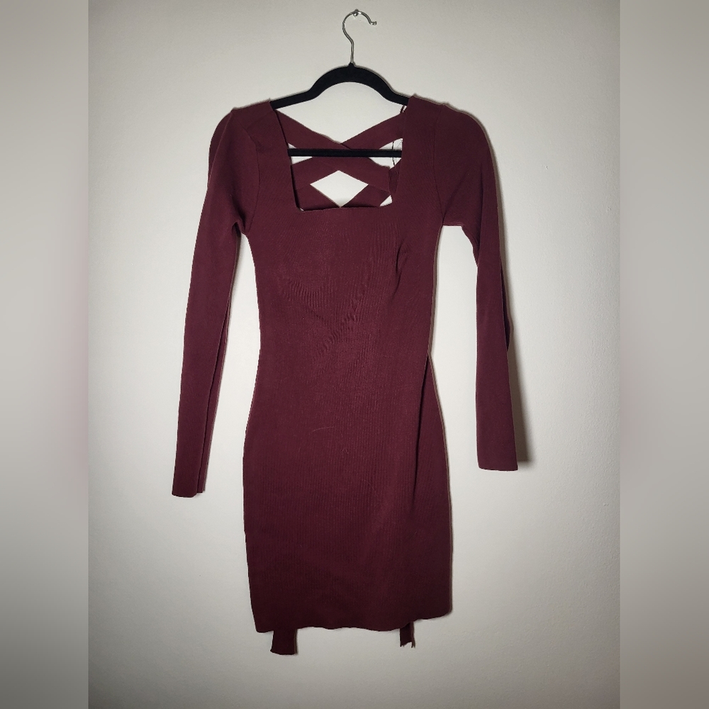 Cross Back Sweater Dress